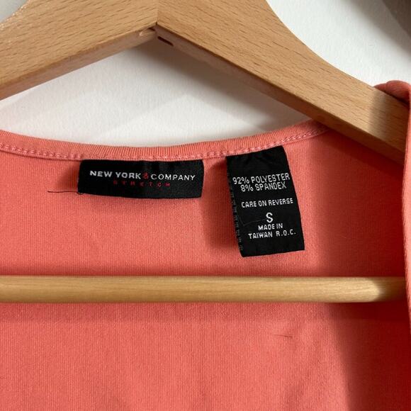 Vintage Y2K 2000s New York & Co Pink Lace Up Tie Stretch Knit Tank Top Small - Picture 6 of 7